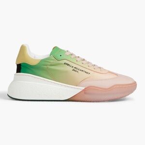 Stella McCartney Gradient Sneakers - Peach and Green